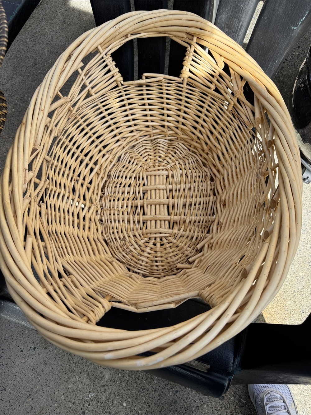 Handwoven Natural Wicker Basket - Neutral Tan Home Accent